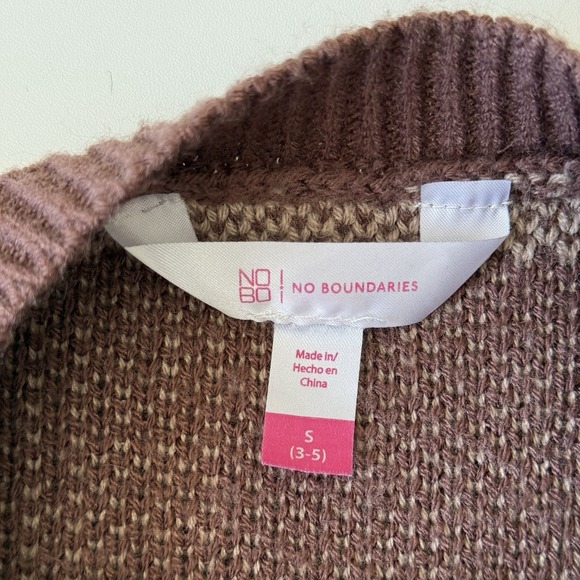 No Boundaries Checkered Mushroom Sweater Juniors Size S 3-5 - Picture 5 of 8